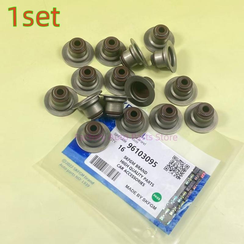 1Sets/16pcs Engine Valve Stem Oil Seal Valve Seal Set For Chevrolet Aveo Buick Excelle 1.6 1.8 OEM# 96103095