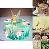 Flower Fairy Miniature Dollhouse Garden Decor Set Of 6 Fly Wing Figures Hand-painted Plastic Material 5-10cm Size