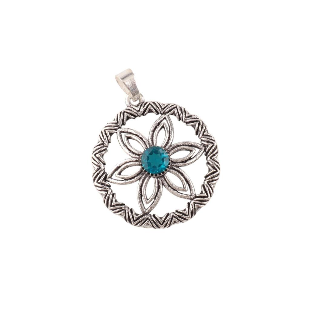 Apatit Edelstein 925 Sterlingsilber Handgefertigter Anhänger 1,48" Geschenk für Schwester CP-29-11