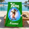 Custom Name Tazmanian Devil Stylish Digital Printing Beach Towel Quick‑Drying Absorbent Blanket for Beach Pool Gym Travel