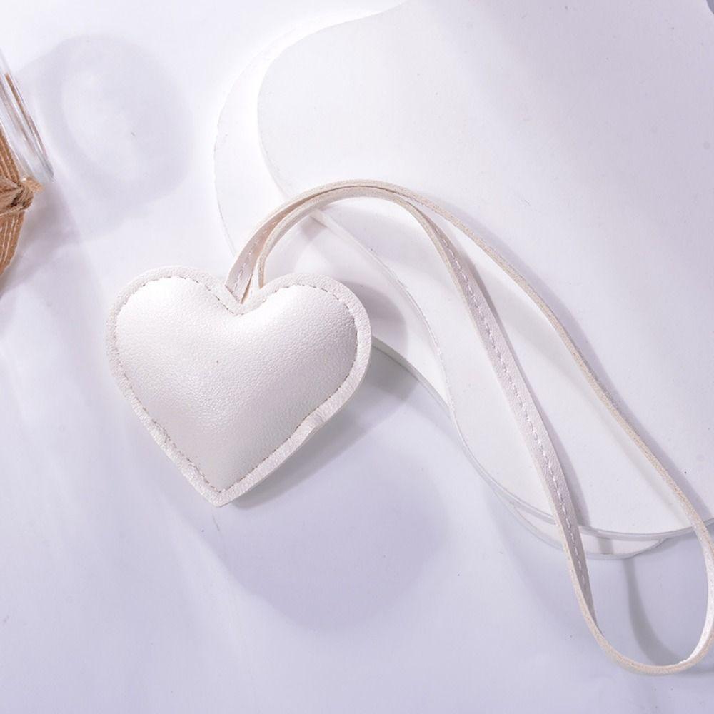 Car Keyring Heart Keychain PU Leather Bag Pendant Multi-color PU Leather Hanger  Women