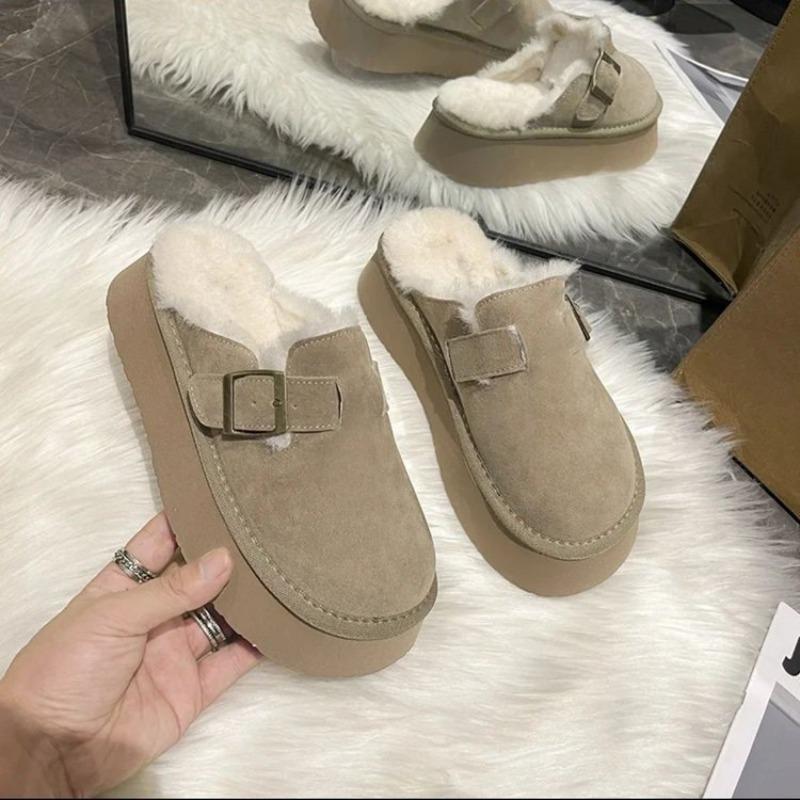 

Обувь на толстой подошве, Женская обувь, Теплые флисовые сноубутсы, Шлепанцы 40