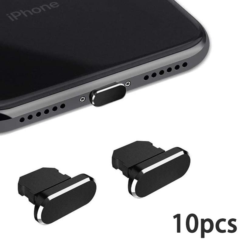 2-10pcs Luxury Metal Phone Dust Plug Anti-dust Charging Port Protector for iOS Apple IPhone IPad Airpods Dustproof Cover Stopper