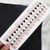 Nail Art Piece Milk Tea Nude Color Minimalist Pure Black French Edge Handmade Wear Nail Whitening Fake Nail Patch