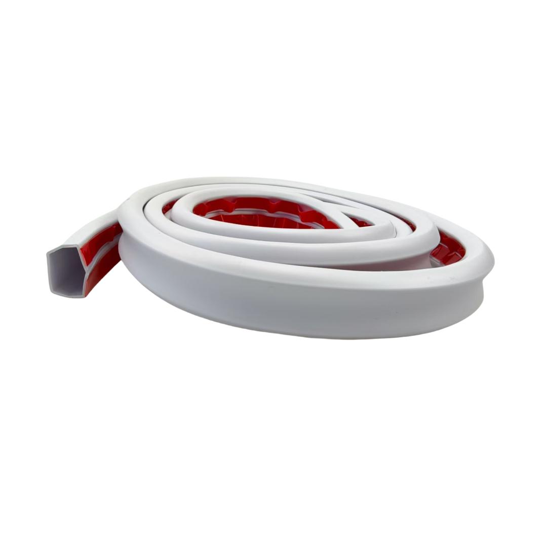 

1PC 2m/78.74inch Floor Cord Cover Self-Adhesive Power Extension Wiring Duct Cable Protector Home Outdoor Wire Organizer белый