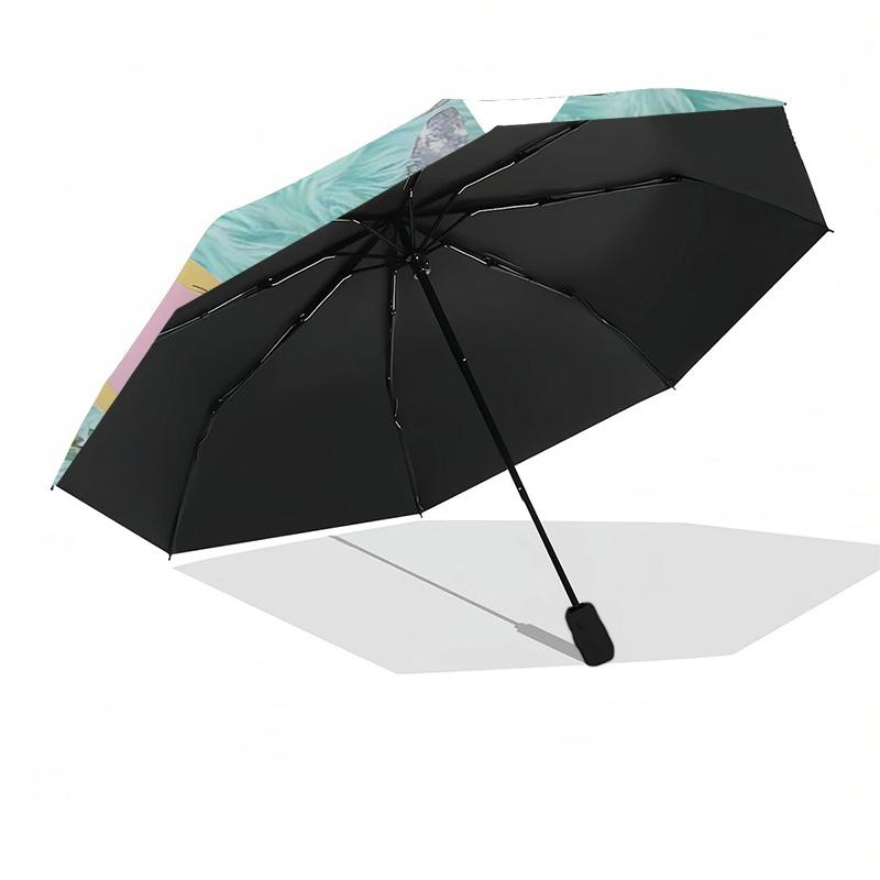 1 Stück Einhornblumen-Regenschirm - 8 Speichen verstärkt, tragbar, faltbar, Reise, geeignet für alle Jahreszeiten, Outdoor, täglich -Z0490