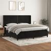 3132641 vidaXL Divan Bed and Mattress Black 200x200 Cm Velvet
