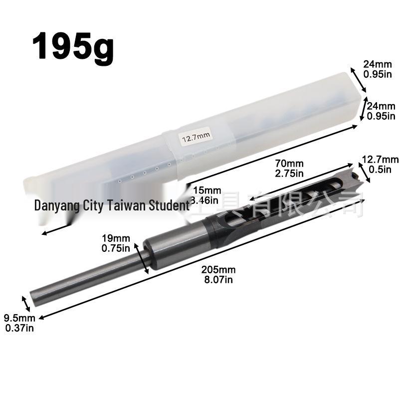 4pc Extended Square Hole Drill Set for Woodworking Tenon Machines