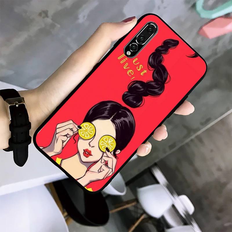 

Прохладный чехол для телефона для девочек Huawei G7 G8 P7 P8 P9 P10 P20 P30 Lite Mini Pro P Smart Plus Cove Fundas p40lite