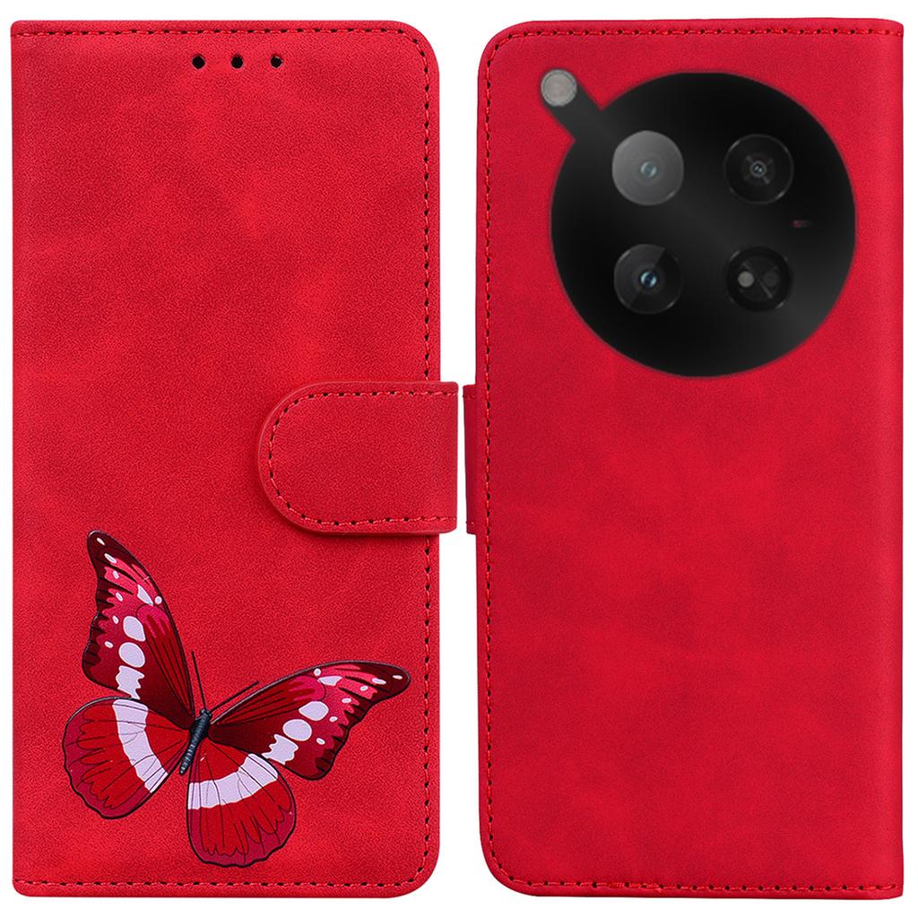 For Infinix Zero 40 4G Stand Case PU Leather Phone Cover Butterfly Printed