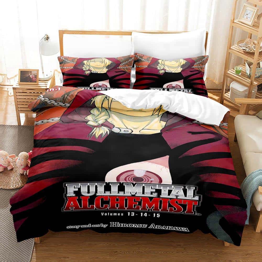 3D Printed Cartoons Fullmetal Alchemist Bedding Set Single Twin Full Queen King Size Bed Set Adult Kid Bedroom Duvet Cover Sets