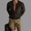 Mens Polo Cardigan 2026 Fall Lightweight Breathable Slim Fit Casual Top Teens