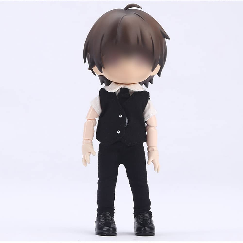 YUYAKESHI Obitsu 11 Clothes OB11 Costume Obitsu Doll 11cm Body Doll Shirt Suit Set Coat Over Nendoroid P9 GSC Sebiro 3 (red, Items)