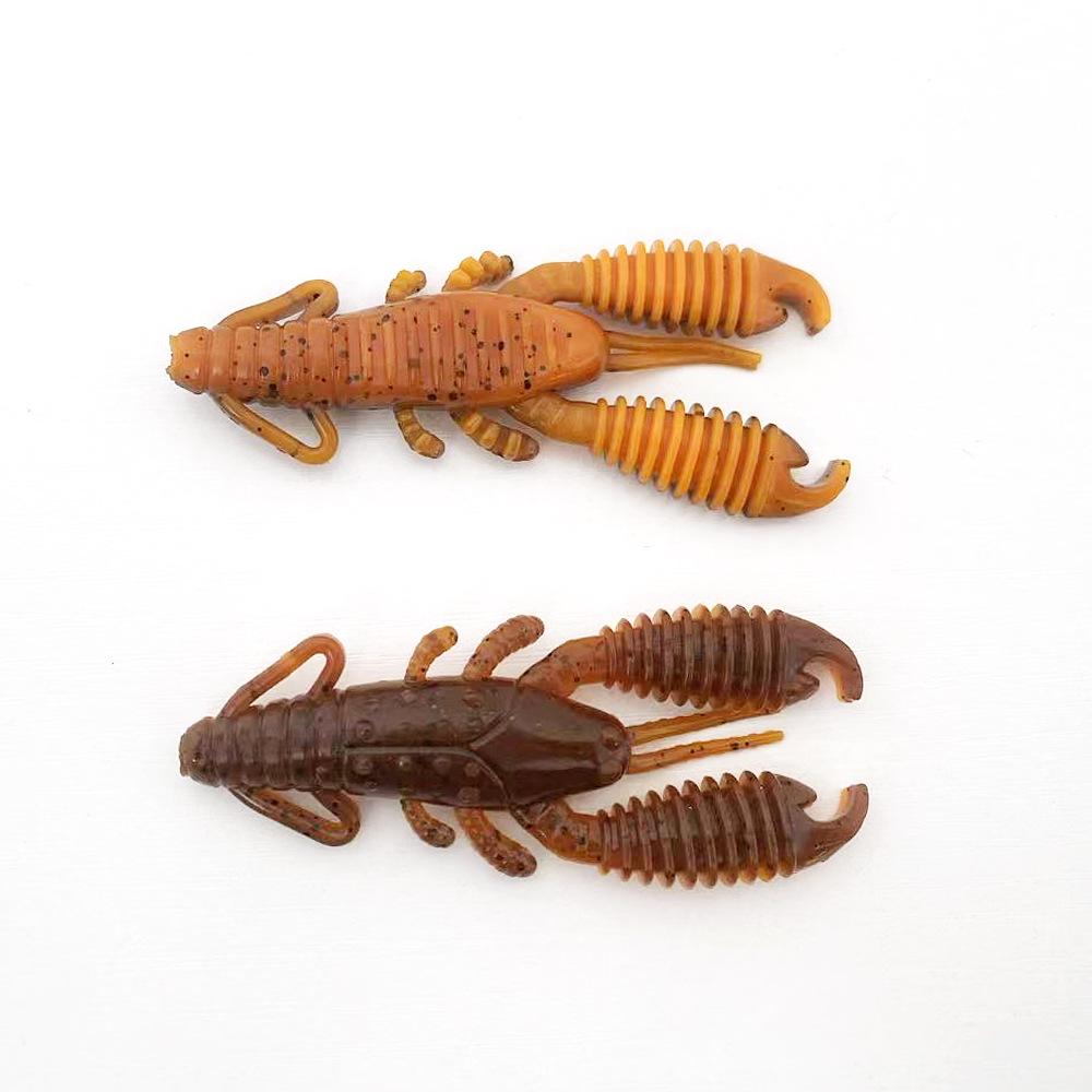 Sinking Crawfish Lure: 8cm/7g, 4-Pack Soft Lures for Sea & Boat Fishing, PVC Material