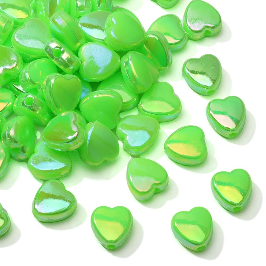 100Pcs Acrylic Colorful Love Beads For DIY Necklace Bracelet Earrings Jewelry Making Craft Accessories