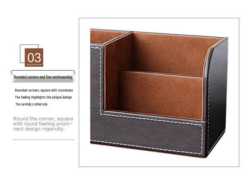 Stilvoller multifunktionaler Leder-Stifthalter & Schreibtisch-Aufbewahrungsbox Geschenk