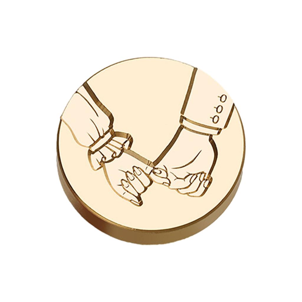 Wax Seal Stamp Head for Seal Envelope Invitation Scrapbooking Round Wax Seal Stamp Head Replacement Brass Stamp Head