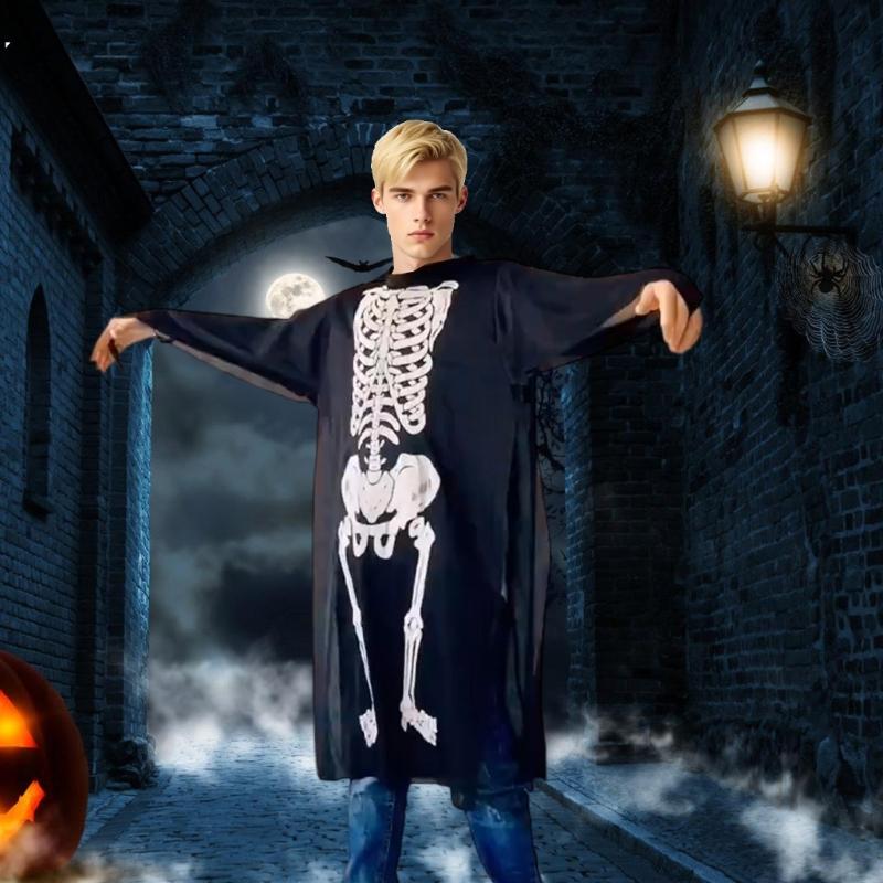 Realistic Skeleton Costume Accessory Efficient Halloween Party Decors For Family Fun Home Office School