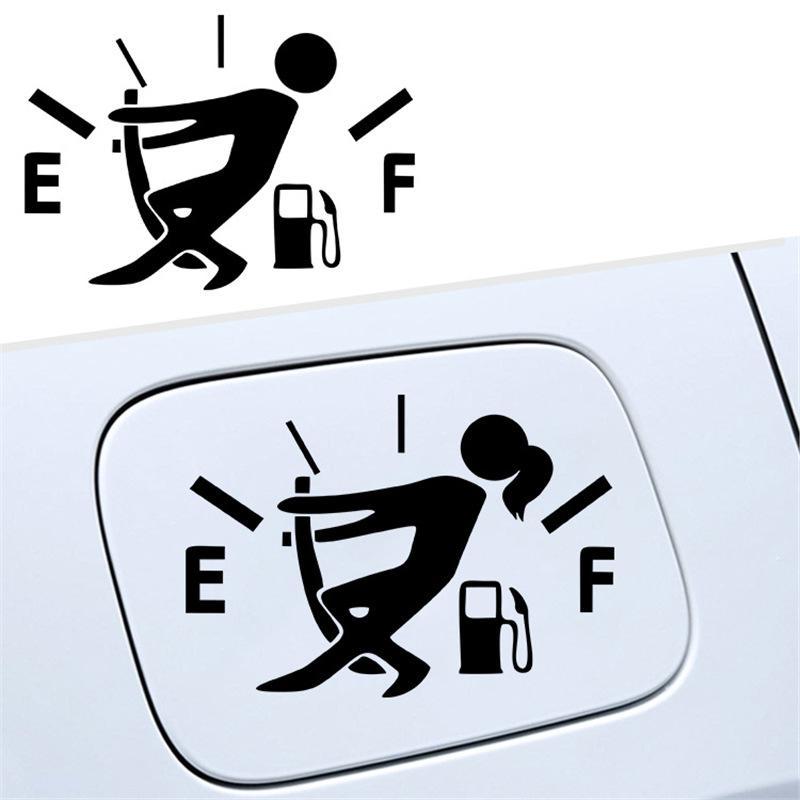 Fuel Tank Cap Sticker Tearable Waterproof Funny Sticker Personalized Reflective Car Sticker 1 /2Pcs
