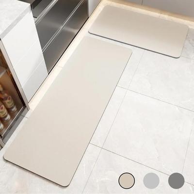 Tapis de sol de cuisine super absorbant Tapis Long Diatomée Tapis de cuisine Doux Lavable Tapis Couleur unie Paillasson d'entrée de salle de bain