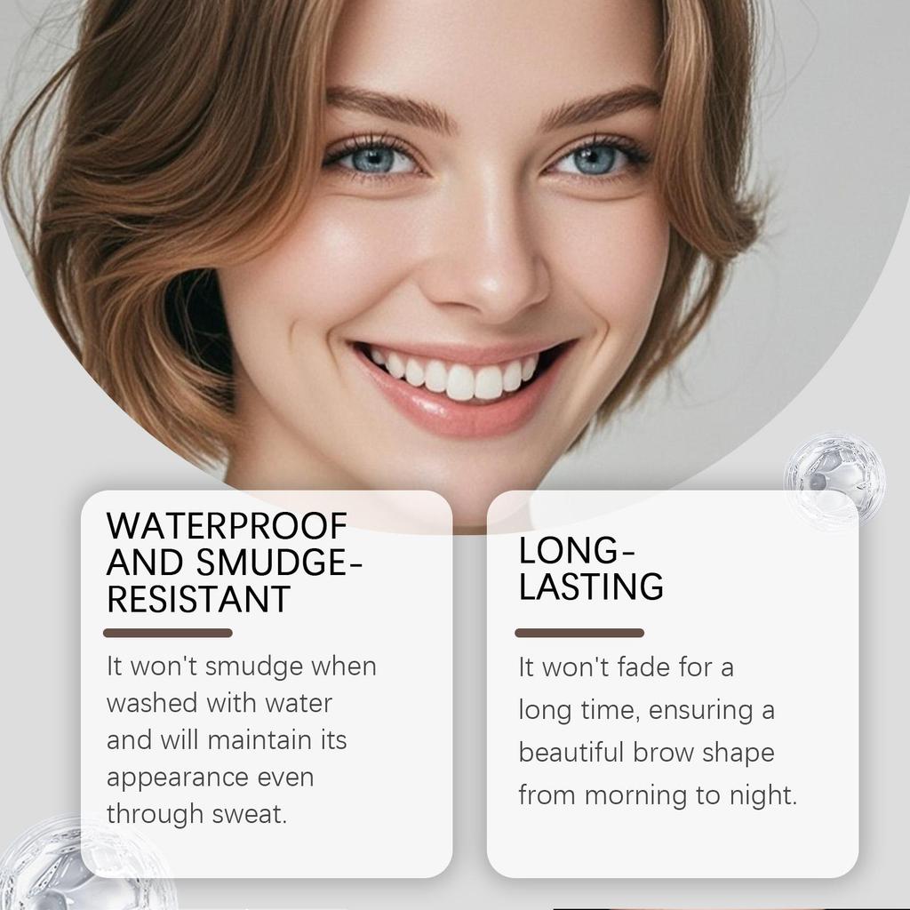 Brown double-ended eyebrow pencil with a natural, three-dimensional look.