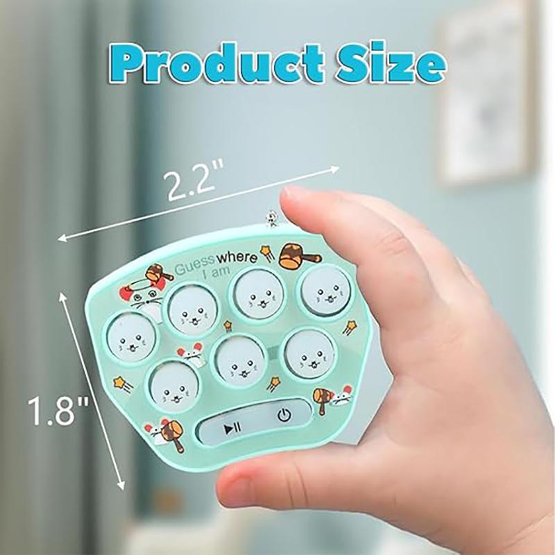 1 Stück Hau den Maulwurf Spiel Dekompressionsspielzeug Schlüsselanhänger mit Ton Licht Schläger Spielzeug Spielautomat für Kinder Jungen Mädchen