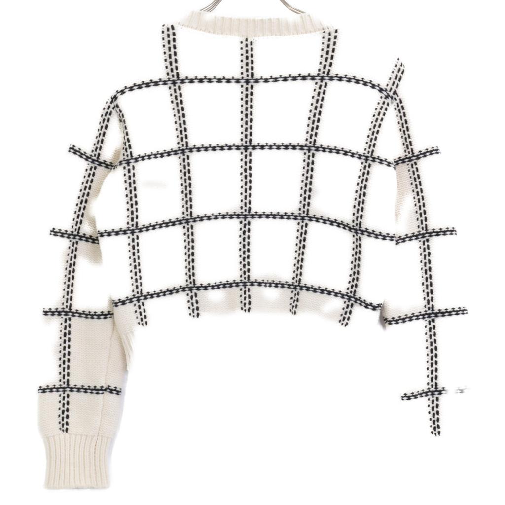 Schäler Weiß handgefertigt Karomuster Ensemble Cardigan Oberteile F weiß Gebraucht