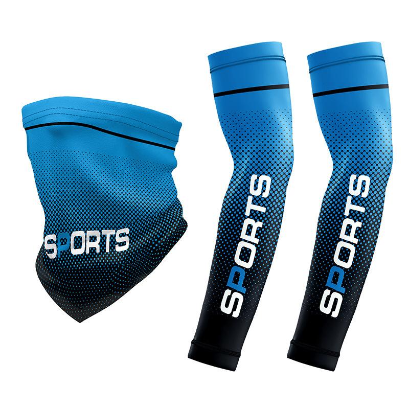 Sleeves & Mask Set  UV Protection, Elastic & Breathable, Anti Slip,for Cycling Motorcycle Fishing Outdoor Breathable Arm Guards