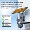 Dual-Lens Solar HD 4G Surveillance Camera with Full-Color Night Vision