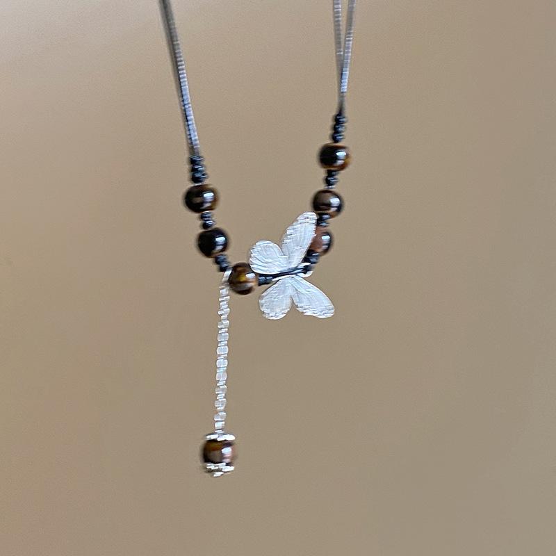 Bohemian vacation wind beaded necklace light luxury personality collarbone chain necklace