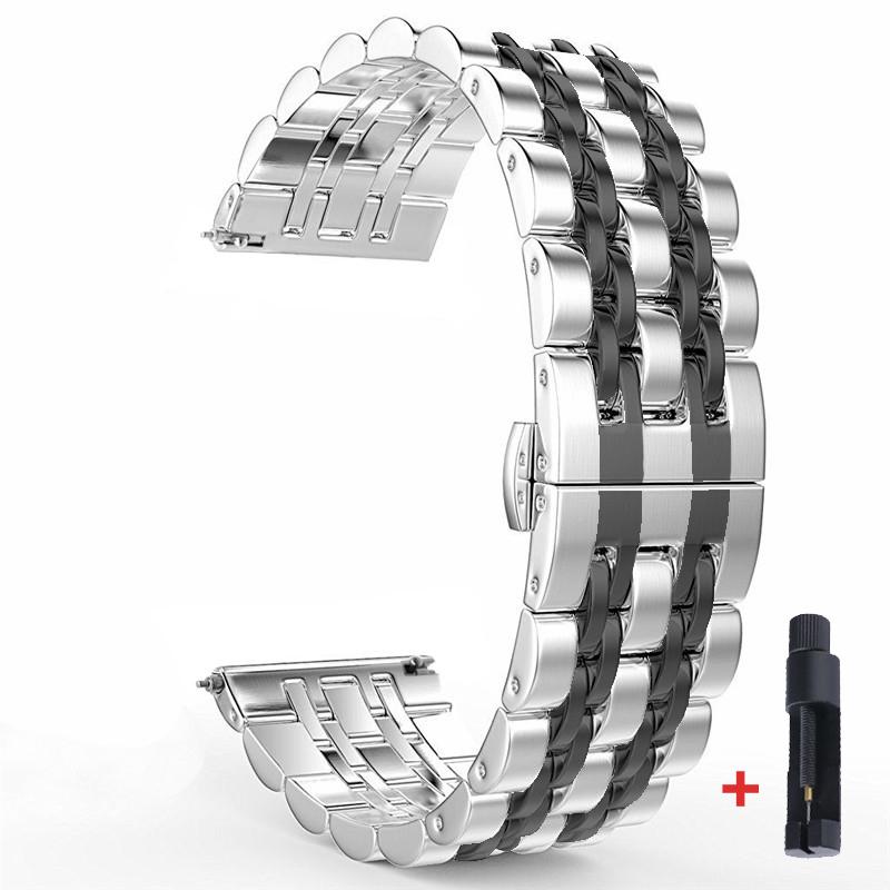 22mm 20mm Band for Samsung Galaxy Watch 3 41 45mm 46mm 42mm Gear S3 Steel Strap Active2 40 44mm Metal Loop for Amazfit BIP 2 GTR