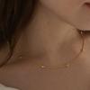 BEFORE MOONRISE [Silver 925] Tiny Heart Line Necklace SN212 - Gold