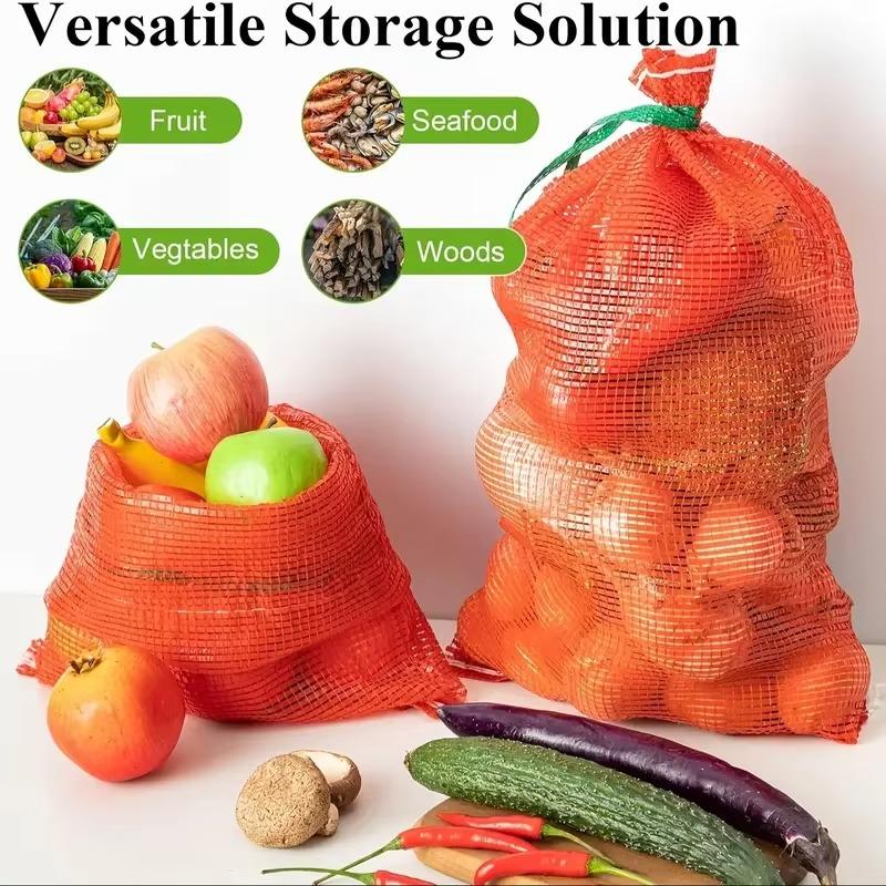 Reusable Mesh Storage Bag Extra Large Durable with Handles for Onions Potatoes Vegetables Home KitchenFarmers Market Agriculture