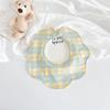 Baby Spucktuch Baumwolle Lätzchen Niedliche Neugeborenen Lätzchen Verstellbare Druckknöpfe Lätzchen Blütenrand Lätzchen Bequemes Stilllätzchen zum Sabbern