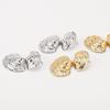 Ins Style Water Wave Irregular Earrings Unique Design Exaggerated Shell Stud Earrings Fashion Women Jewelry