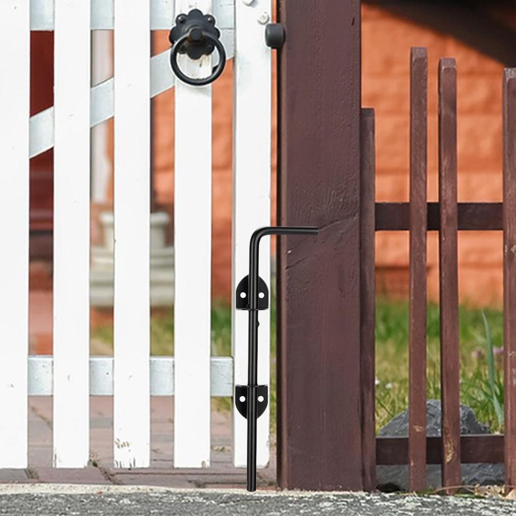 Gate Latch for Wooden Fence 12 Inch Heavy Duty Lock Hinges Gate Ground Latch for Pool Trailer Farm Child Boat Garden