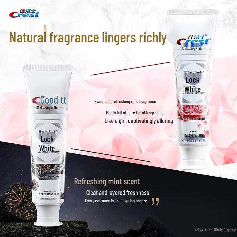 Crest Lock White Rose Mineral Salt Toothpaste