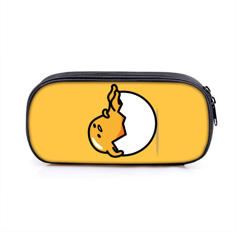 Gudetama Lazy Egg Cartoon Pen Bag With Large Capacity For Kids Students School Supplies