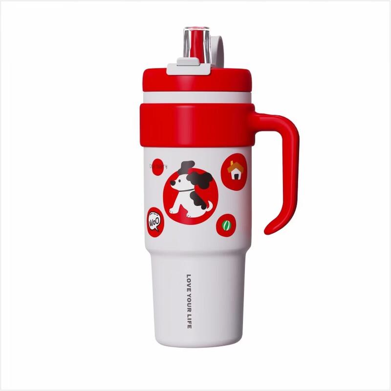 OLOEY Giant Insulated Tumbler with Straw