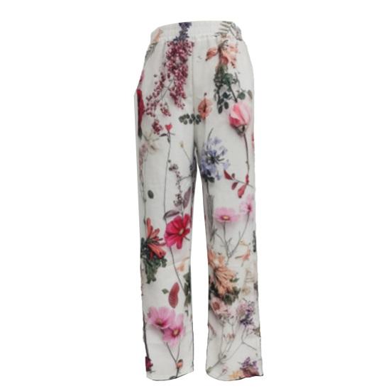 

Women Pants Adjustable Drawstring Mid-Waist Wide Leg Trousers with Pockets Loose Fit 3D Digital Print Long Pants Daily Wear S D