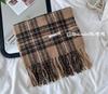 Scarf winter women's high-end sense new plaid Korean version couple shawl red cold-proof versatile thickened scarf