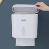 Toalettpapirdispenser Veggmontert Toalettpapirboks Stansefri Vanntett Håndtørkepapirbokser Papirhåndkle Oppbevaringshyller