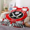 1PC Custom Name Sheffield United FC Patterned Flannel Blanket Suitable For All Seasons for Home Decor Warmth and Comfort Gifts Holiday Present