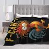 F-Caw-F Chicken Funny Blanket Fleece Decoration Multi-function Lightweight Throw Blanket for Bed Bedroom Plush Thin Quilt