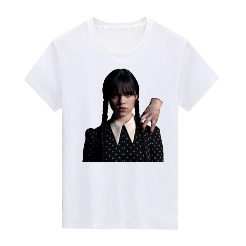 Die Addams Family Wednesday Unisex T-Shirt Top Stilvoll Weich Atmungsaktiv Bequem