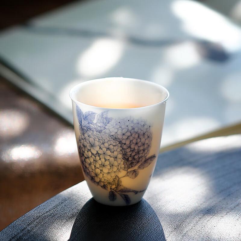 Longxun Kiln Master Huang Xudong Ice Crystal Jade Porcelain Fragrance Retaining Tea Cup