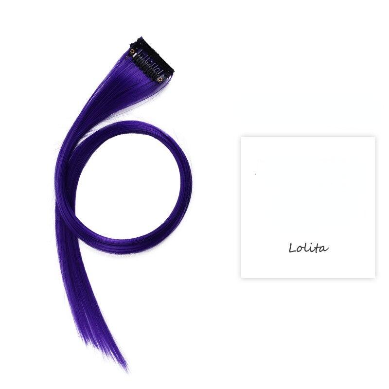 Gradiente invisível sem emenda natural cabelo de uma peça pendurado orelhas tingimento sintético peruca para cor cabelo longo destacando