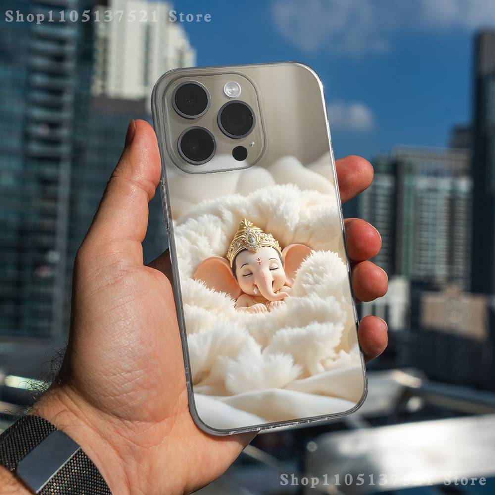 

Ganesh Elephant God Phone Case iPhone17 16 15 14 13 12 11 Pro Max Plus Mini Clear Full Back Cover Silicone Soft Shell iPhone12