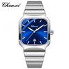 Chenxi Business Casual Square Quartz Men's Watches Stainless Steel Date Calendar Noctilucent Fashion Male Waterproof Watch Gifts