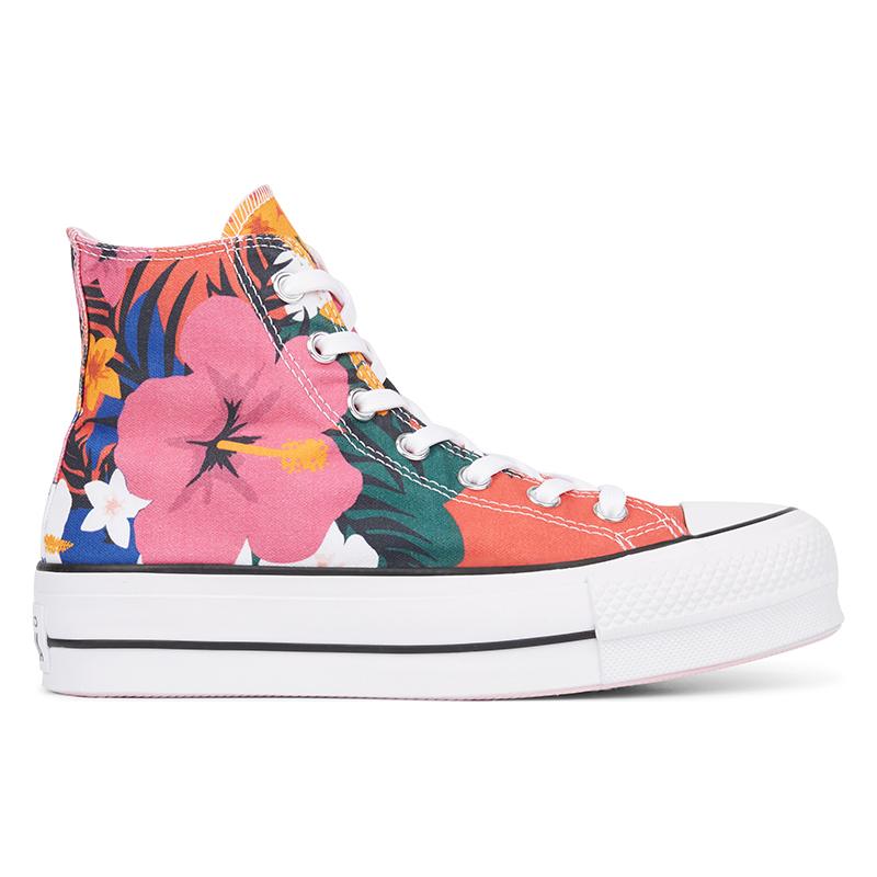 Converse Chuck Taylor All Star Paradise Prints Lift High Top Comfortable & Versatile High Top Espadrilles Women's Floral Colour